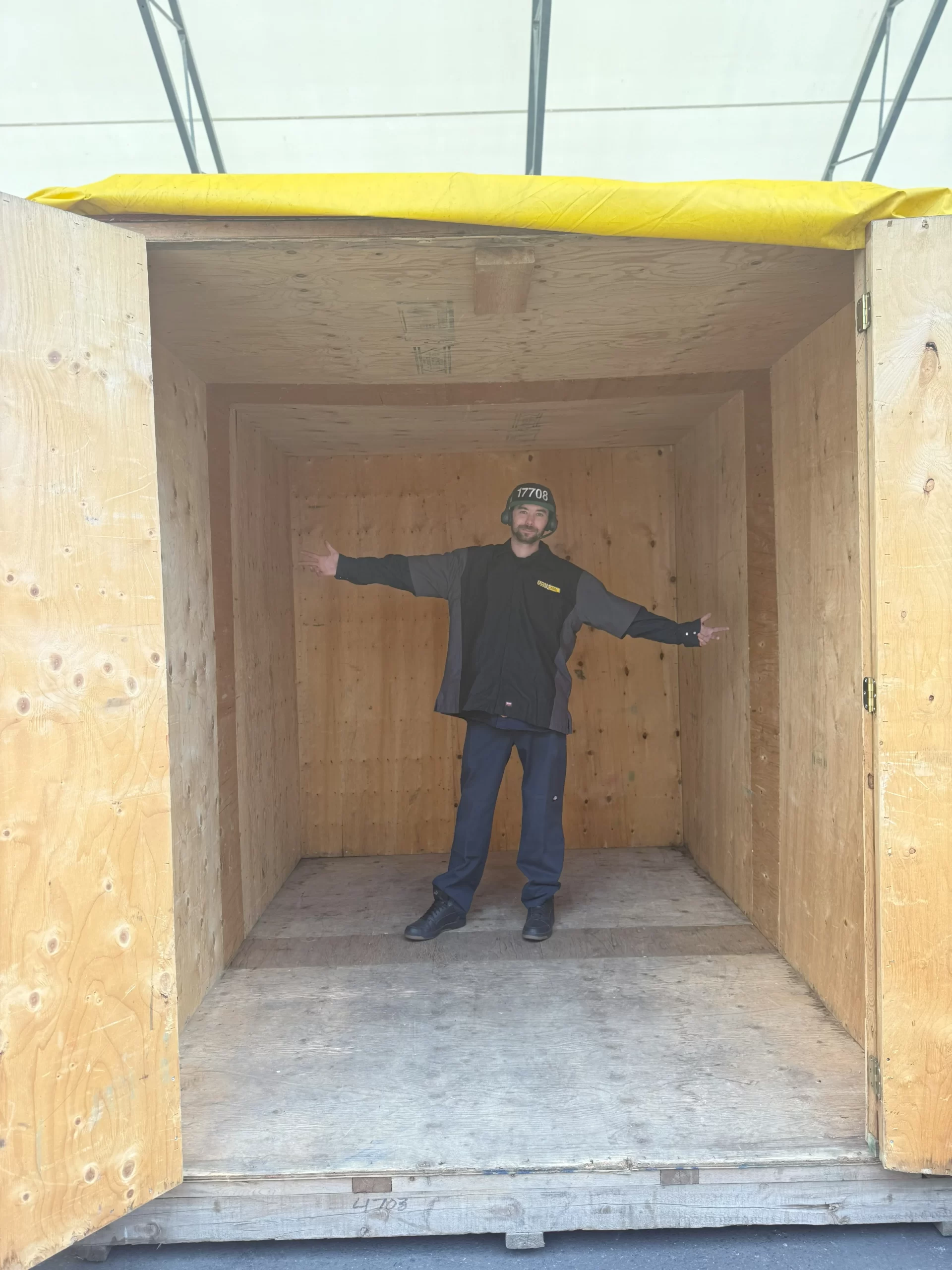 U-Pak storage unit interior with size reference